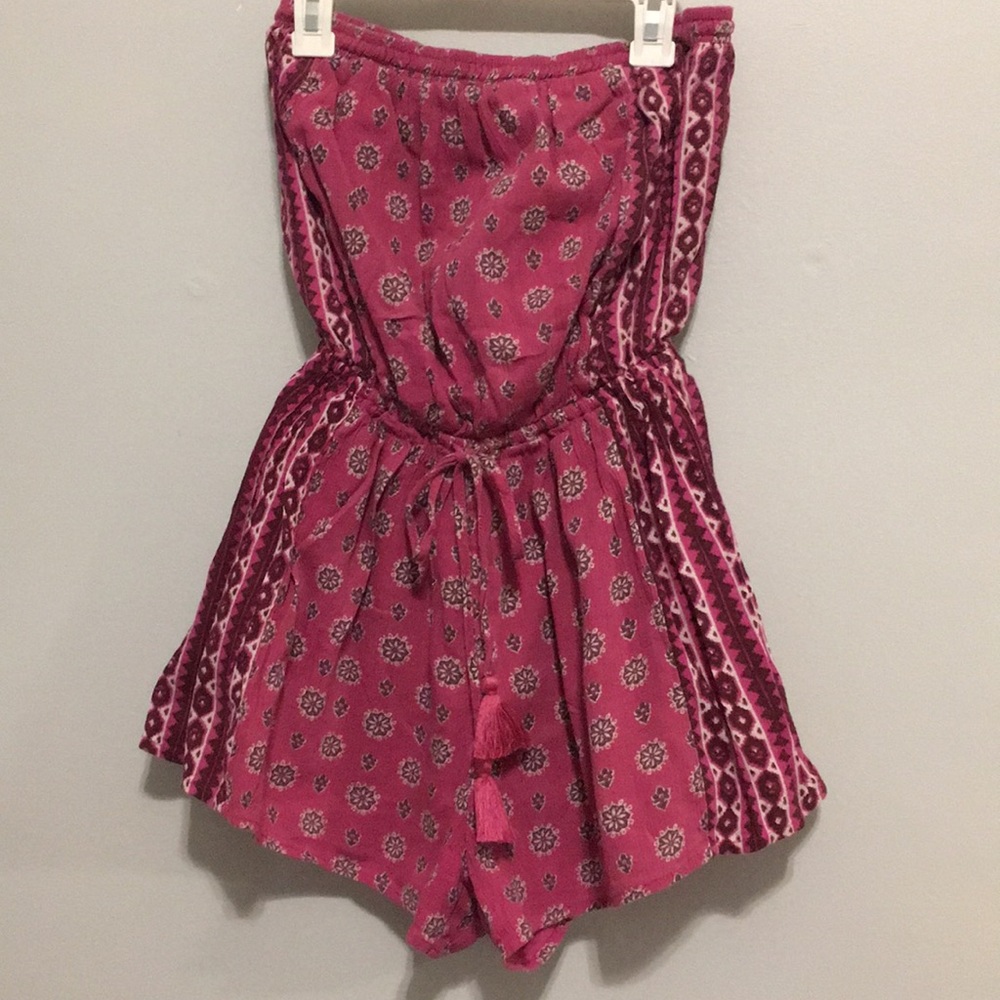 Pink hollister romper